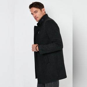 Clayvir Men’s Wool Peacoat - medium